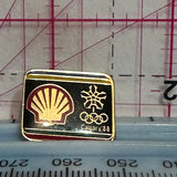 Calgary Winter Olympics Logo Shell Oil  Lapel Pin