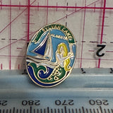 Sylvan Lake Alberta Mermaid Sail Boat  Lapel Pin