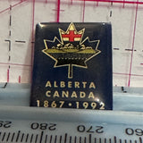 Alberta Canada 1867 1992 Crest Emblem Maple Leaf  Lapel Pin