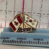 Alberta South Korea Friendship Flags  Lapel Pin