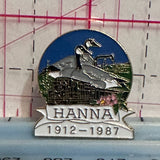 Hanna 1912 1987 Train Canaidan Geese Logo  Lapel Pin