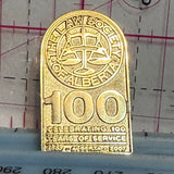 The Law Society of Alberta 100th 1907 2007  Lapel Pin