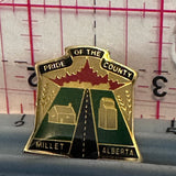 Millet Alberta Pride of the County Logo  Lapel Pin