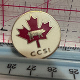 CCSI Pork Canada Maple Leaf  Lapel Pin