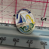 Sylvan Lake Alberta Mermaid Sail Boat  Lapel Pin