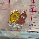 Bradford Ontario Onion Carrot Mascots  Lapel Pin