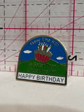 Over The Hill is Better Than Under The Hill Happy Birthday Slogan  Lapel Pin