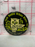 Club Radio Hibou Blanc inc Owl Se Recreer Dans l'amitie  Button Pinback