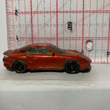 Red Porsche 911 Turbo 1/58 Dirty Matchbox Diecast Car