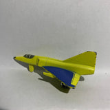 Yellow Delta-Wing Jet Fighter Plane Unbranded Diecast Car
