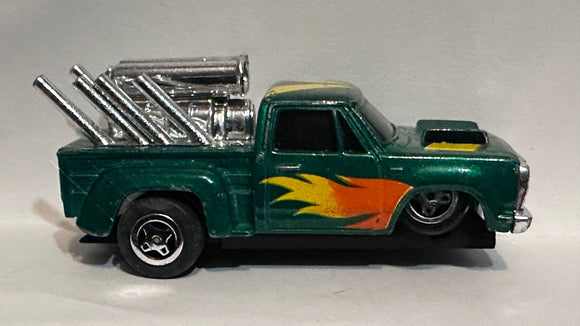 Green Flames Rocket Truck Ideal Toy Diecast Car