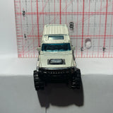 White Zebra Striped Hummer H2 Jungle Rally Hot Wheels Diecast Car