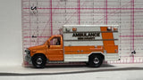 Orange Ambulance Ford E-350 2009 MB771 Matchbox Diecast Car