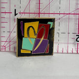 Heart Square Design Logo  Lapel Pin