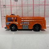 Orange Fire Eater Truck Engine Hot Wheels Emergency Diecast Car