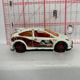 White '09 Ford Focus RS HW Test Facility Hot Wheels Diecast Car