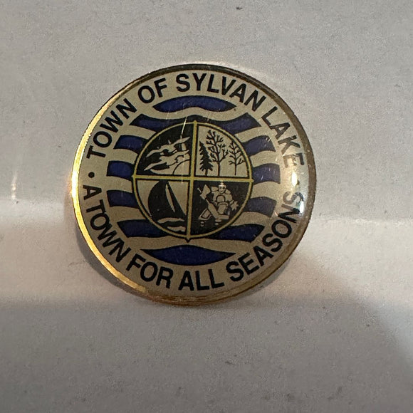 Town of Sylvan Lake A Town for all Seasons Logo  Lapel Pin