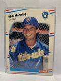 # 168 Rick Manning  Milwaukee Brewers 1988 Fleer Baseball Cards