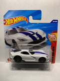 White 2013 SRT Viper  Then and Now JBB15 N521 G1 2025 Short Card Hot Wheels Diecast Car
