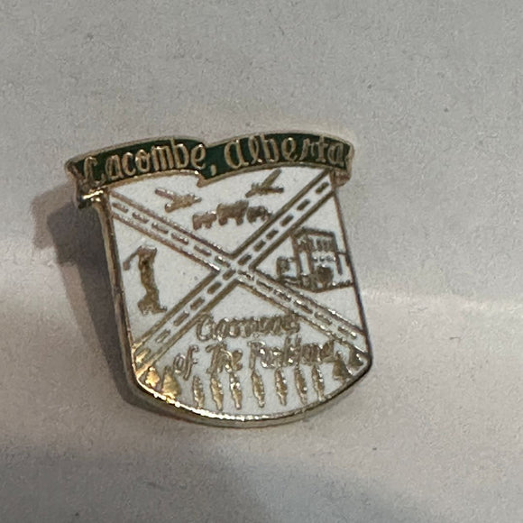 Lacombe Alberta Crossroads of the Parkland  Lapel Pin