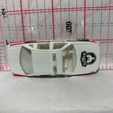 White Police #8030 Car Missing Wheel Unbranded Diecast Car