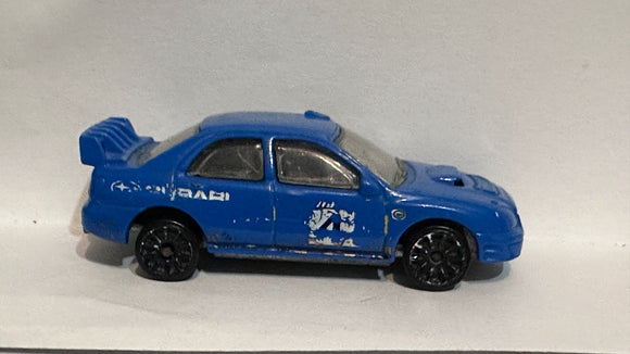 Blue Subaru Impreza ©2003 Hot Wheels Diecast Car