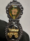 Calgary Alberta Wild Rose Covered Wagon  Alberta Souvenir Spoon