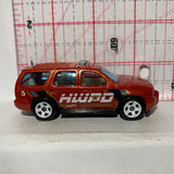 Red HWPD Police Escort '07 Chevy Tahoe Hot Wheels Diecast Car