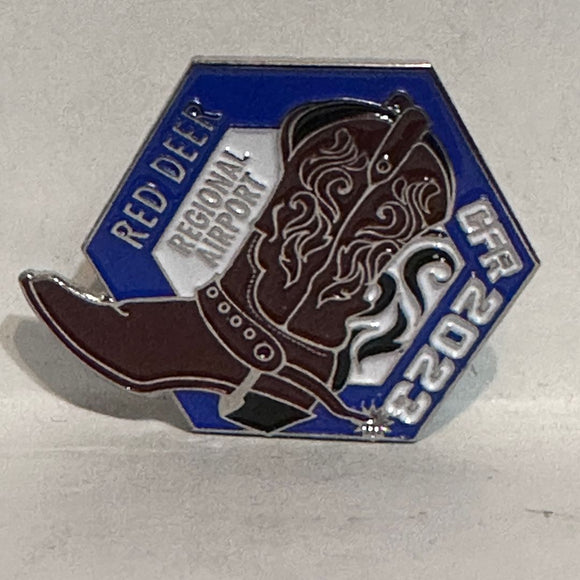 CFR 2023 Red Deer Regional Airport Cowboy Boot  Lapel Pin