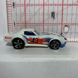 White #43 '69 COPO Corvette Hot Wheels Diecast Car