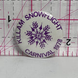 Killam Snowflight Carnival 1978 Snowflake  Lapel Pin