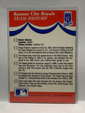 Team History Sticker Kansas City Royals 1989 Fleer Baseball card