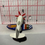 White Mad Propz Plane Hot Wheels Diecast Car