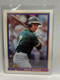 # 228 Walt Weiss  Oakland Athletics 1991 Bowman Baseball card
