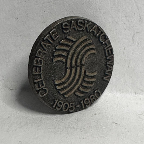 Celebrate Saskatchewan 1905 1980 Logo  Lapel Pin