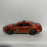 Red Fire Chief Ford Police Interceptor V0282 Matchbox Diecast Car