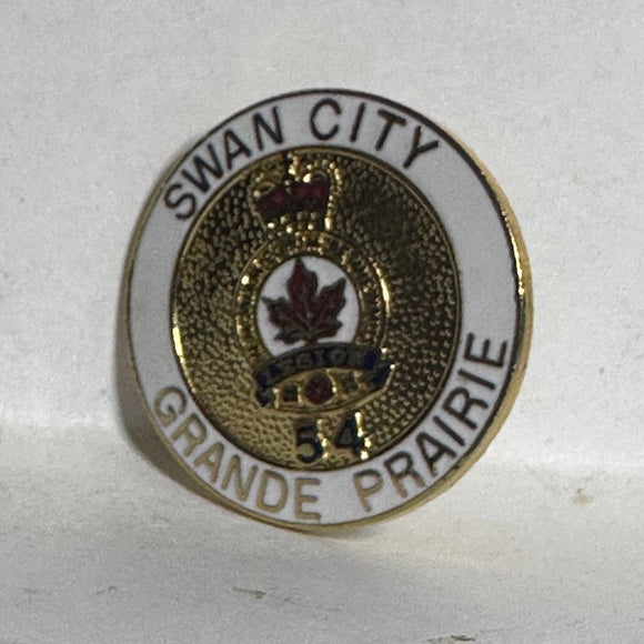 Swan City Grande Prairie Royal Canadian Legion #54  Lapel Pin