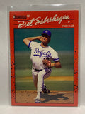 # 89 Bret Saberhagen  Kansas City Royals 1990 Donruss Baseball card