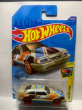 White '92 Ford Mustang HW Art Cars GHF95 D7C6 2018 Long Card Hot Wheels Diecast Car