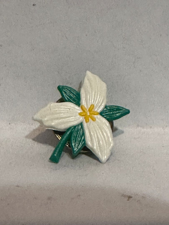 Trillium Flower Ontario  Lapel Pin