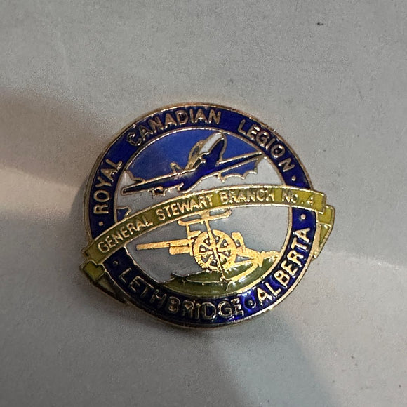 Royal Canadian Legion General Stewart Branch Lethbridge  Lapel Pin