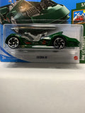 Green Deora III HW Getaways GTC37 M521 2018 Short Card Hot Wheels Diecast Car