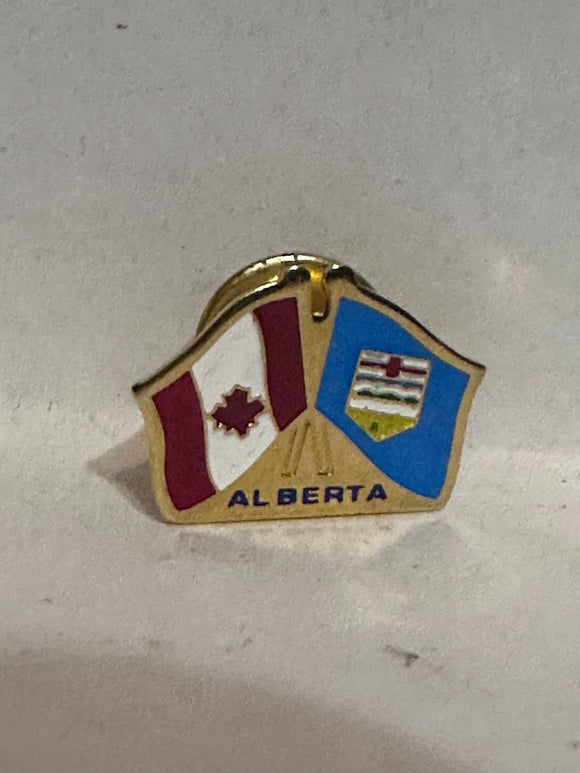 Alberta Canadian Friendship Flags  Lapel Pin
