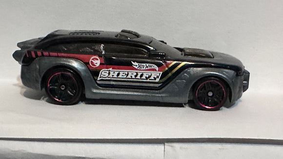 Black Sheriff HW Pursuit ©2012 Hot Wheels Diecast Car