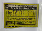 # 99T Scott Radinsky  Cihicago White Sox 1990 Topps Baseball Cards