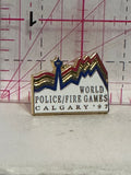World Police Fire Games Calgary 1997 Logo  Lapel Pin