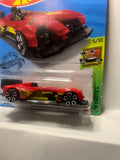 Red Electro Silhouette  HW Exotics GHF45 M7C6 2018 Long Card Hot Wheels Diecast Car
