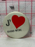 J'Love Grand-Mere  Button Pinback