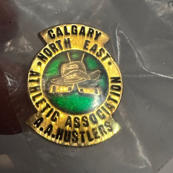 A.A. Hustlers Calgary North East Athletic Association Hockey  Lapel Pin