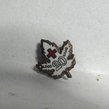 Red Cross Blood 20th Donation Canada Maple Leaf  Lapel Pin